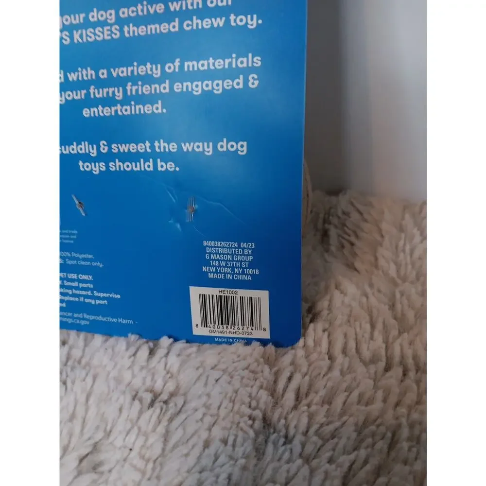 Hershey's Kisses - Plush Dog Toy - Crinkle Filling - Squeaker - Rope